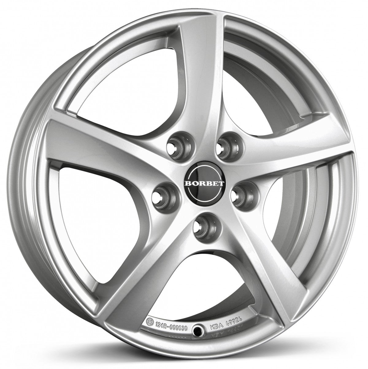 Borbet TL brilliant silver 5-Speiche 6.5x16 ET50 - LK5/114.3 ML67.1