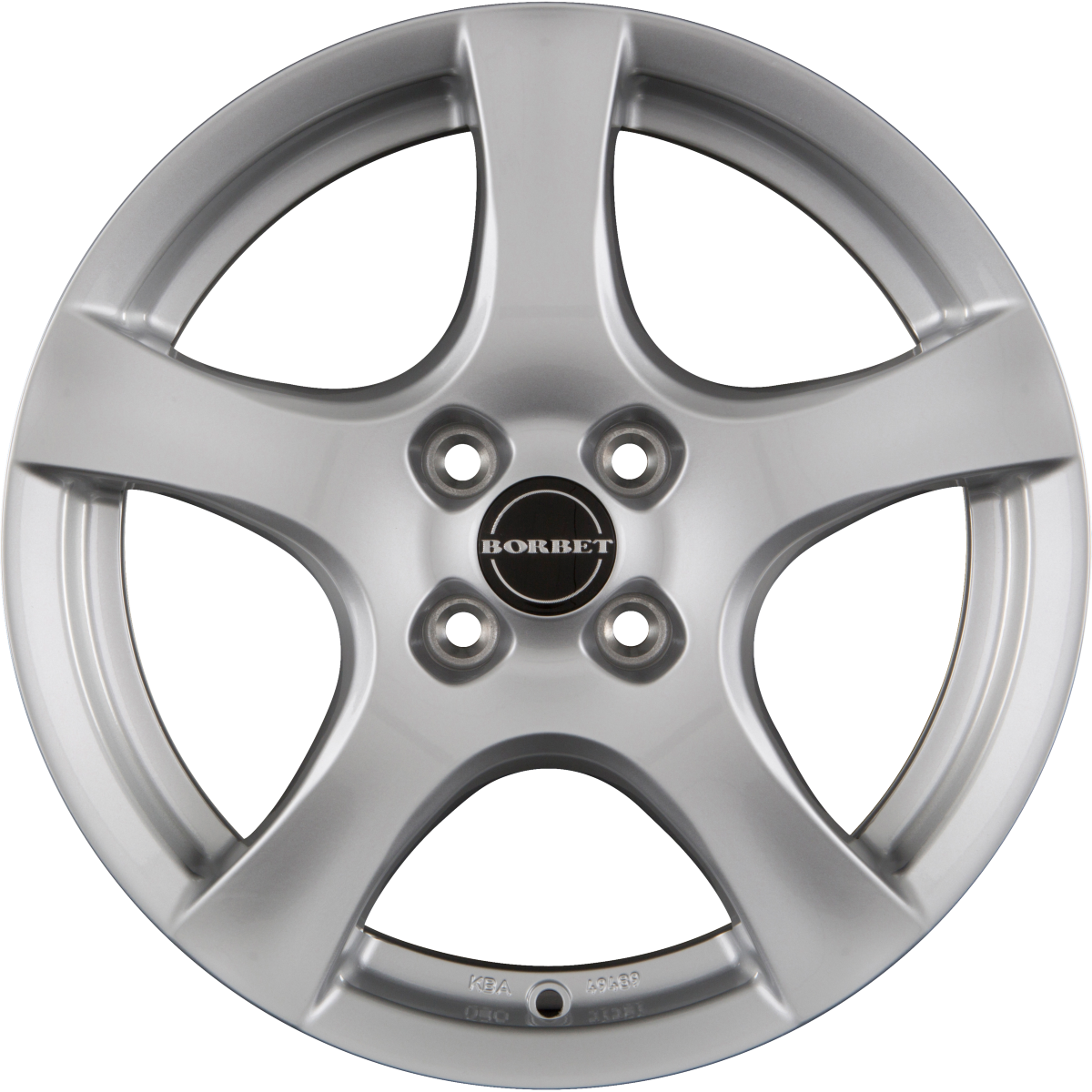 Borbet F Brilliant Silver Alufelge 6x15 Zoll ET37.5 LK 4x108 ML63.4