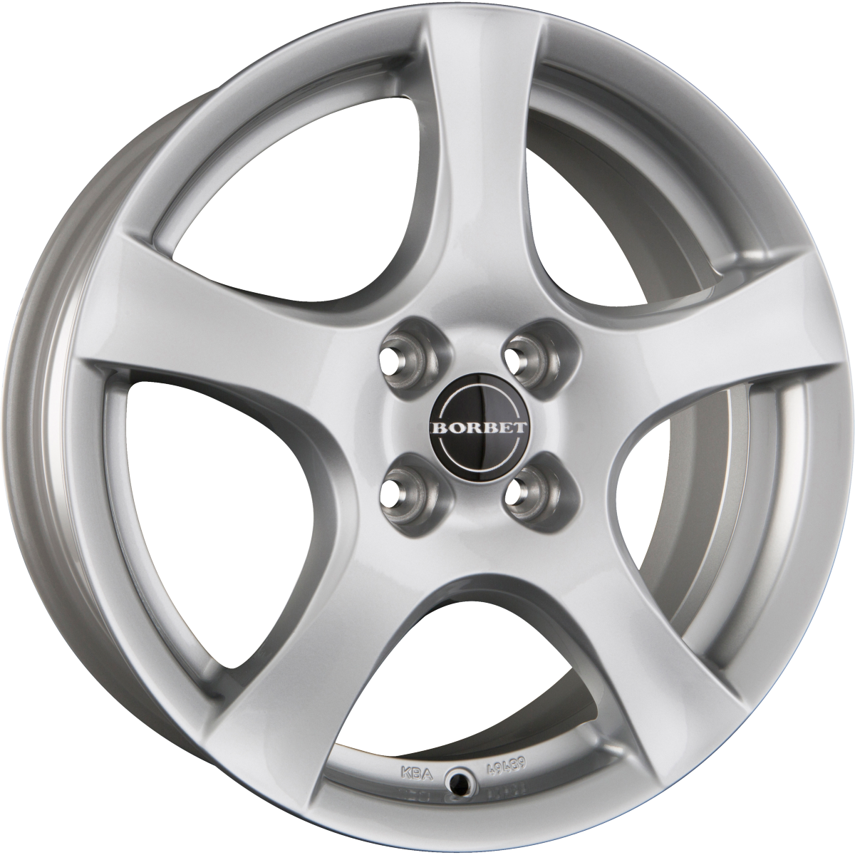 Borbet F Brilliant Silver Alufelge 6x15 Zoll ET37.5 LK 4x108 ML63.4 – Bild 2