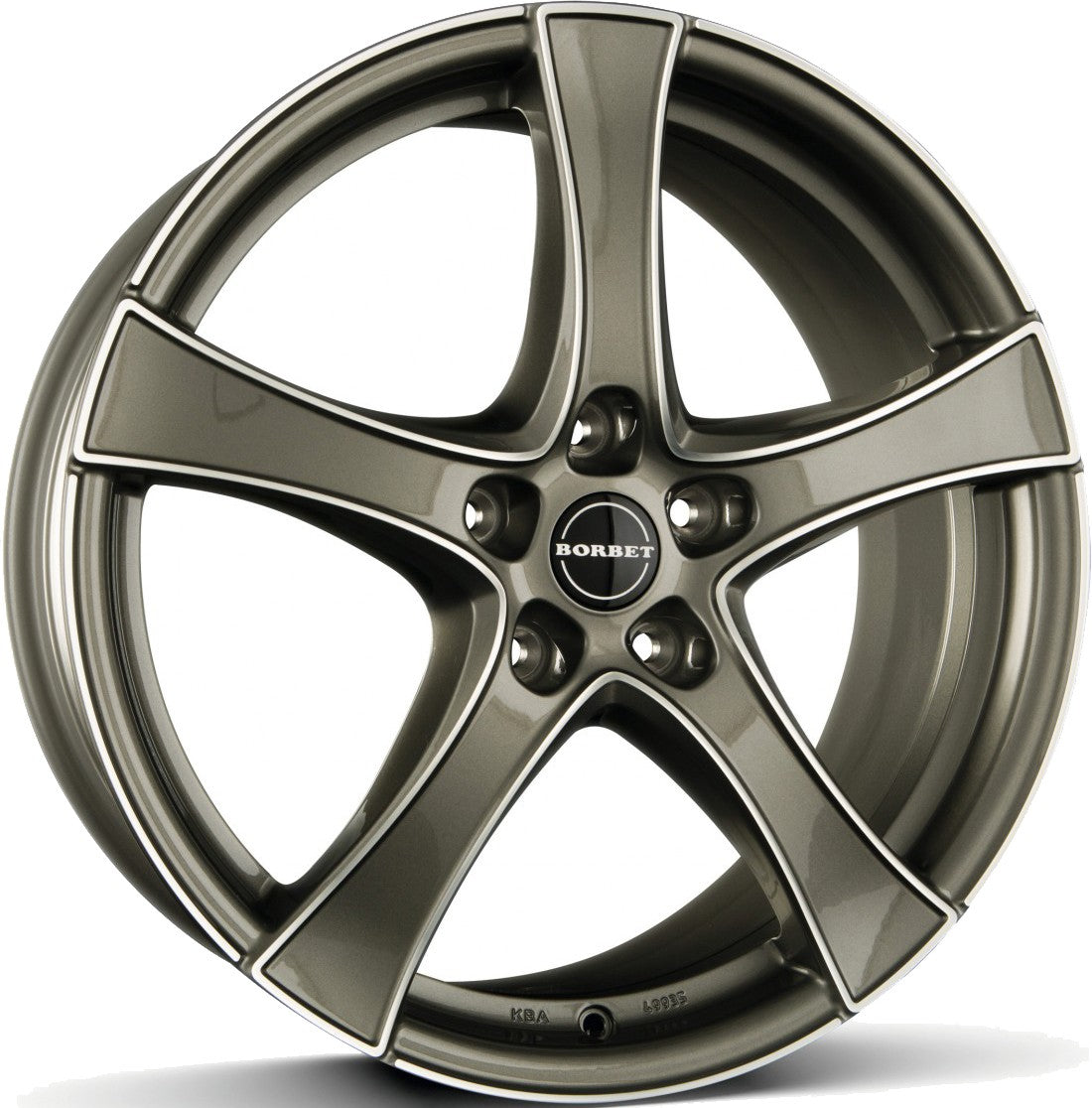 Borbet F graphite polished 7.5x19 ET40 - LK5/114.3 ML72.5