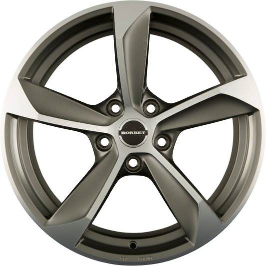 Borbet S Graphite Polished Matt Alufelge 8x17 Zoll ET40 LK 5x114.3 ML72.6