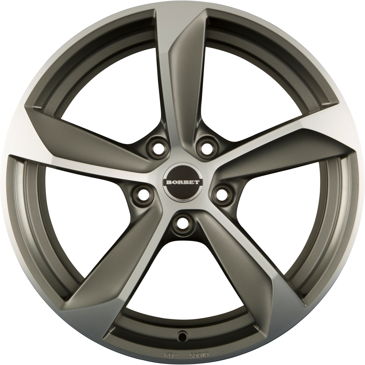 Borbet S Graphite Polished Matt Alufelge 8x18 Zoll ET38 LK 5x120 ML72.6