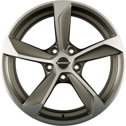Borbet S Graphite Polished Matt Alufelge 8x18 Zoll ET38 LK 5x120 ML72.6