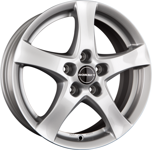Borbet F Brilliant Silver Alufelge 6x16 Zoll ET48 LK 5x112 ML57.1 – Bild 2