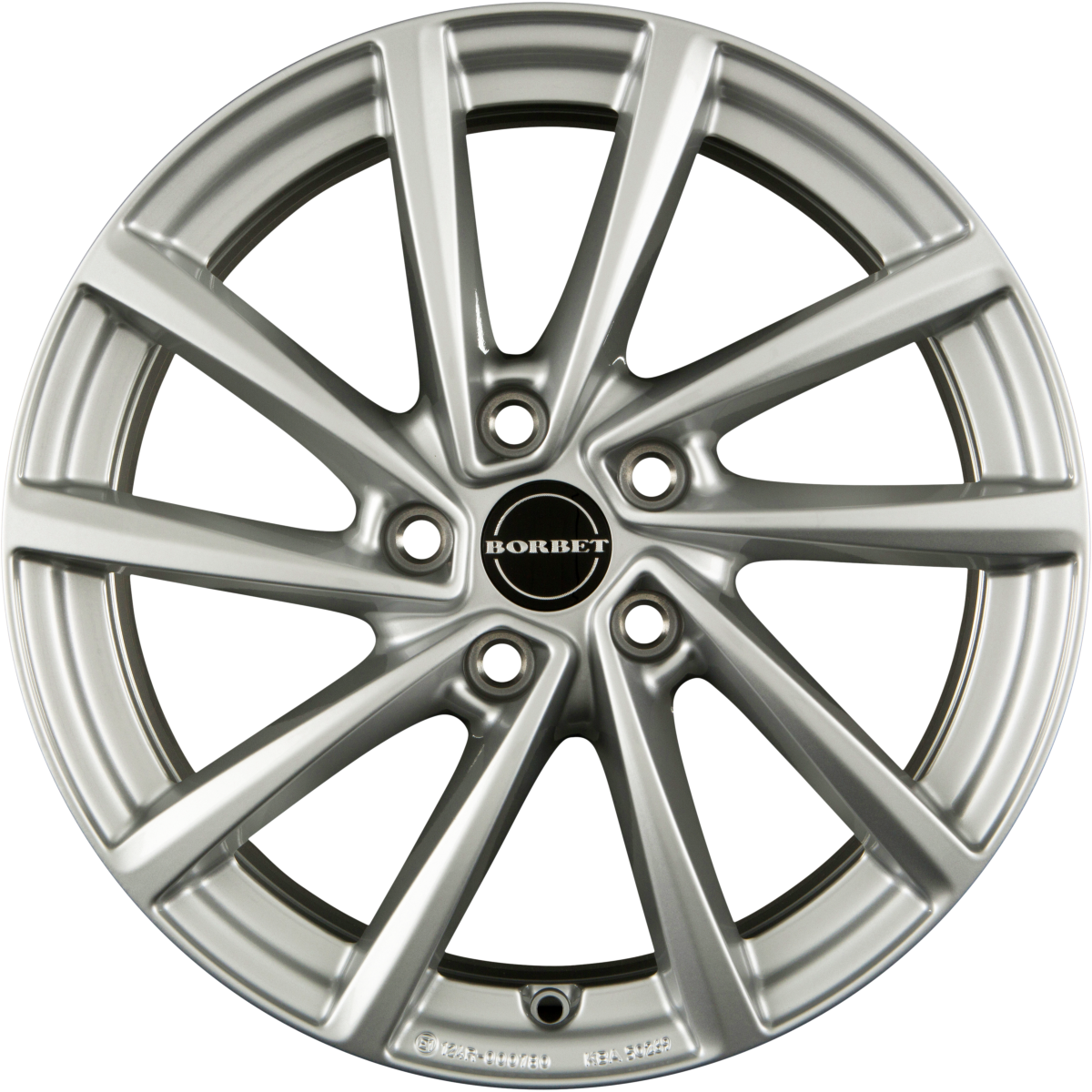 Borbet V Brilliant Silver Alufelge 7x16 Zoll ET48 LK 5x112 ML66.6