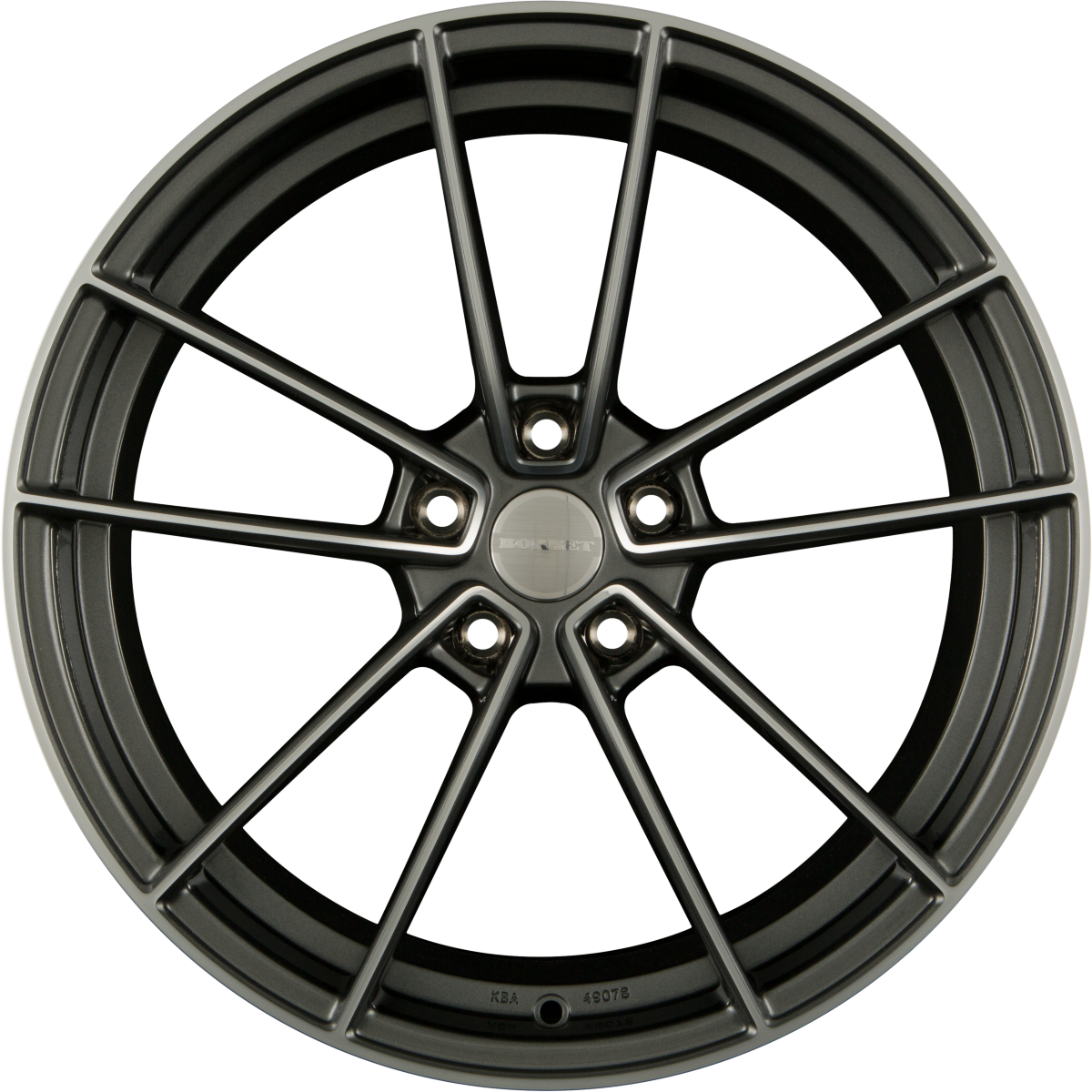Borbet FF1 Dark Titan Polished Alufelge 8x18 Zoll ET35 LK 5x112 ML72.5