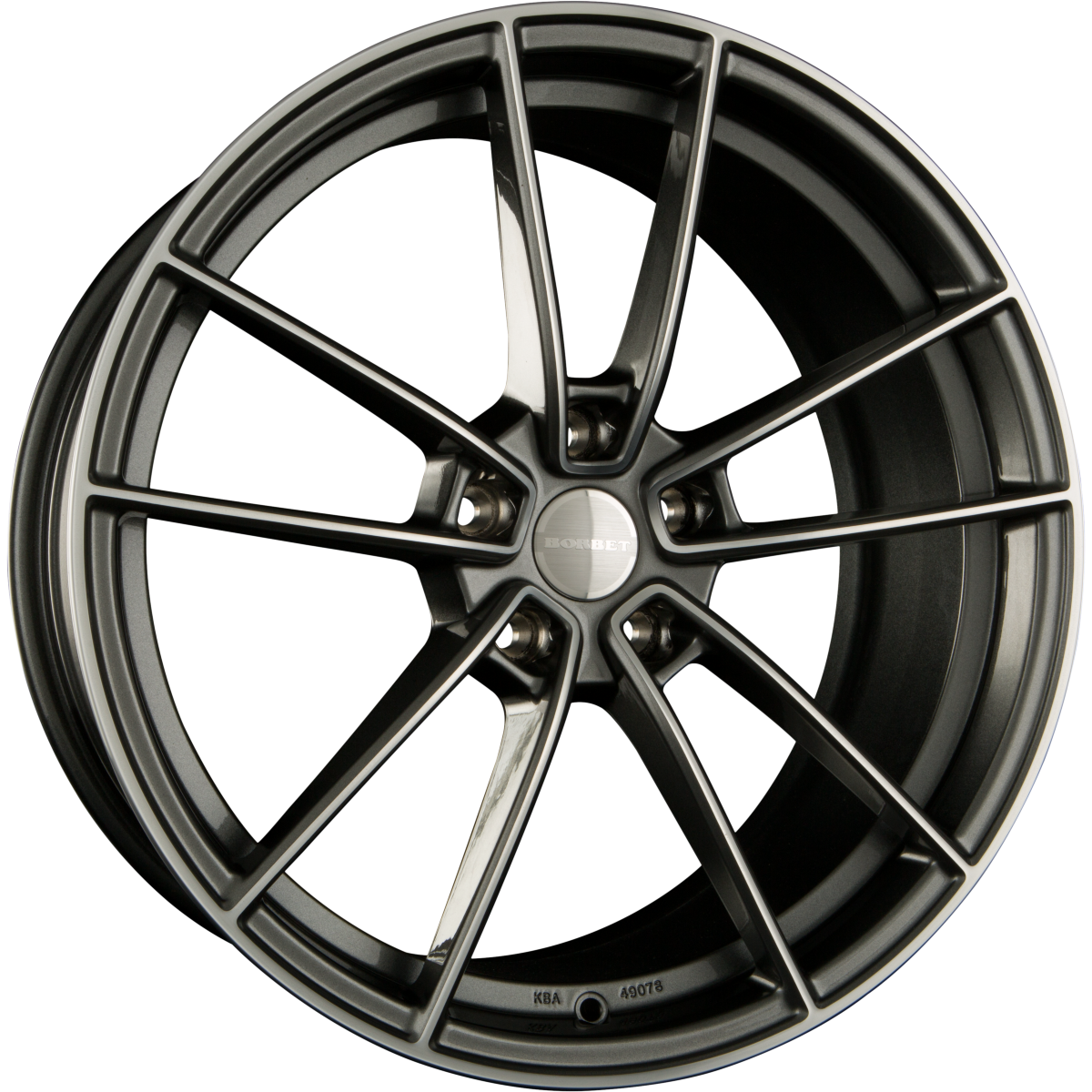 Borbet FF1 Dark Titan Polished Alufelge 8x18 Zoll ET35 LK 5x112 ML72.5 – Bild 2