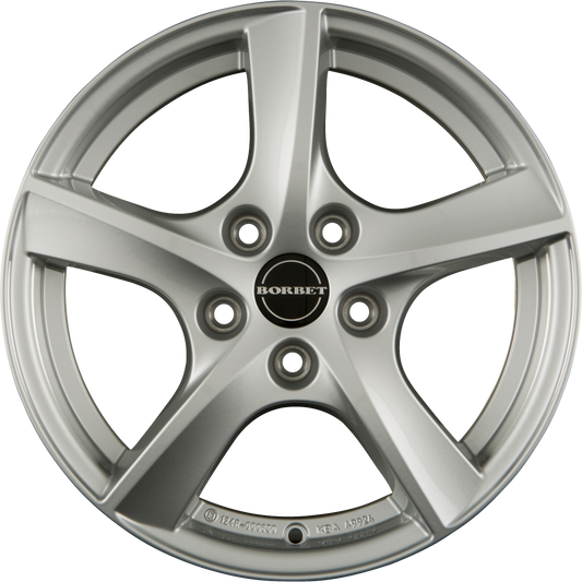 Borbet TL Brilliant Silver Alufelge 7x17 Zoll ET42 LK 5x105 ML56.6
