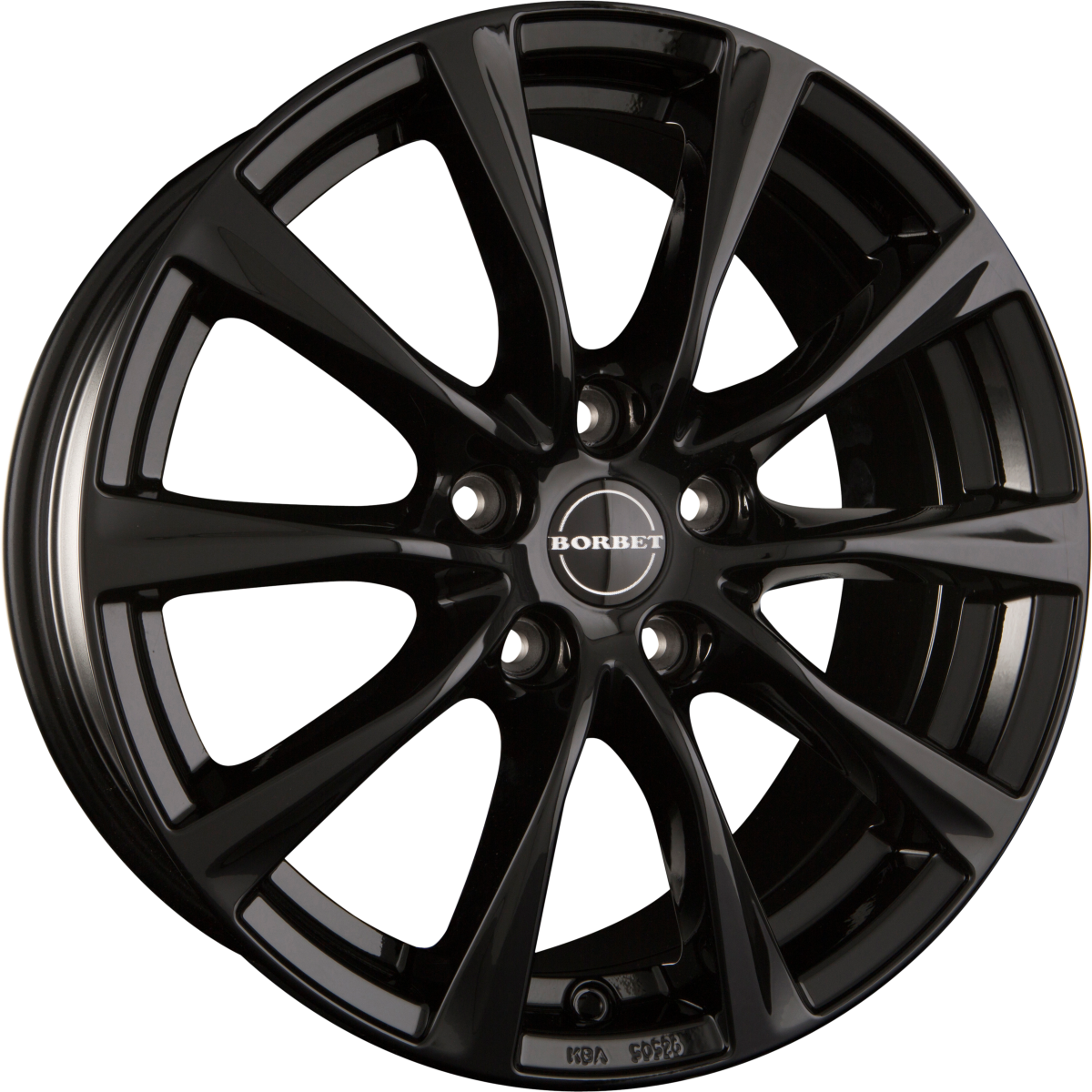Borbet RE Black Glossy Alufelge 7.5x17 Zoll ET45 LK 5x108 ML72.5 – Bild 2