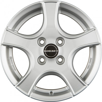 Borbet F2 brilliant silver 6.5x17 ET49 - LK5/112 ML66.5