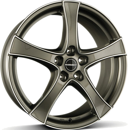 Borbet F2 graphite polished 6.5x17 ET45 - LK5/112 ML57.1