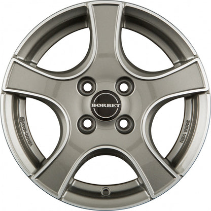 Borbet F2 graphite polished 6.5x17 ET45 - LK5/112 ML57.1