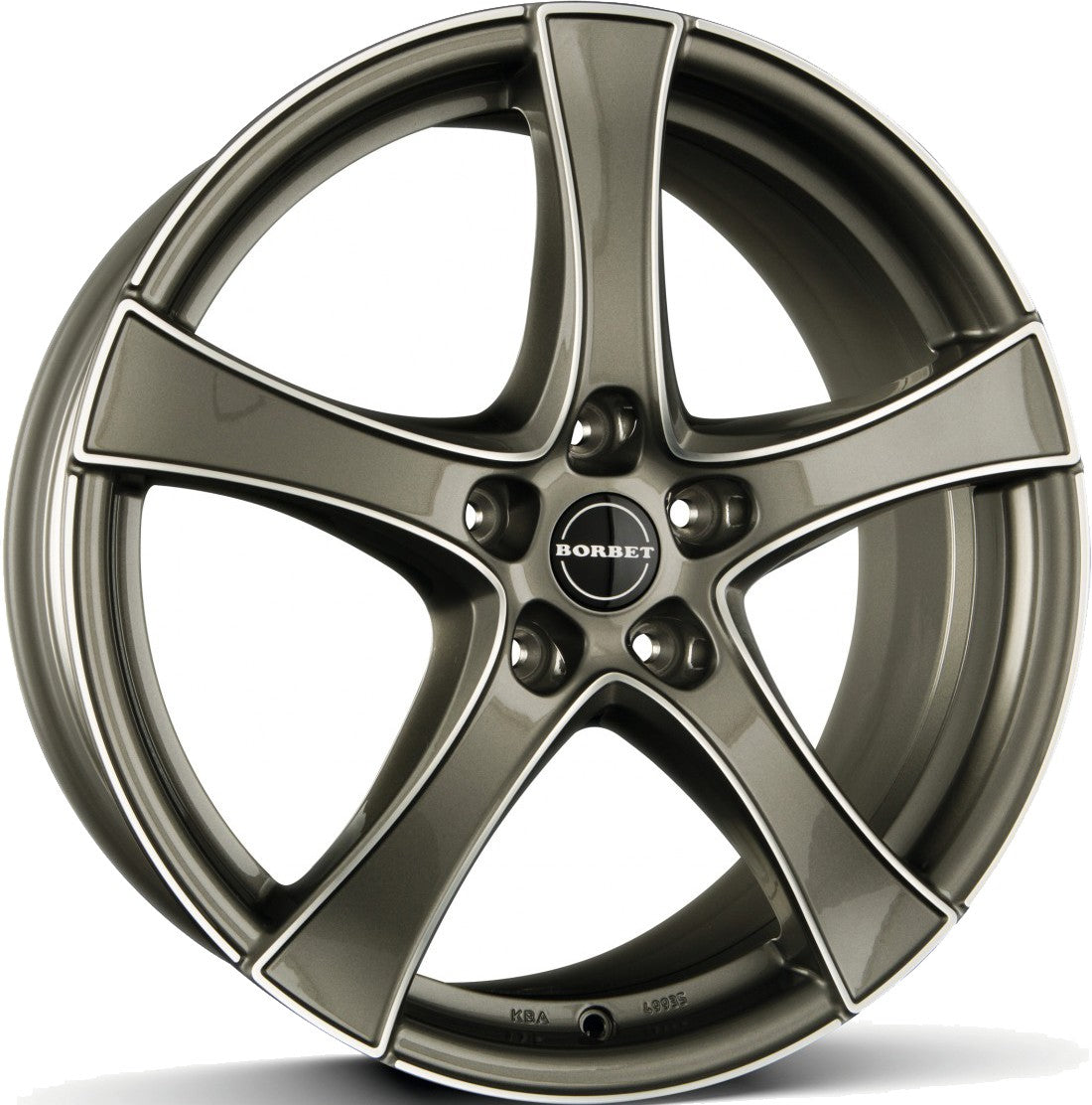 Borbet F2 graphite polished 6.5x17 ET49 - LK5/112 ML66.5