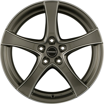 Borbet F2 graphite polished 6.5x17 ET49 - LK5/112 ML66.5