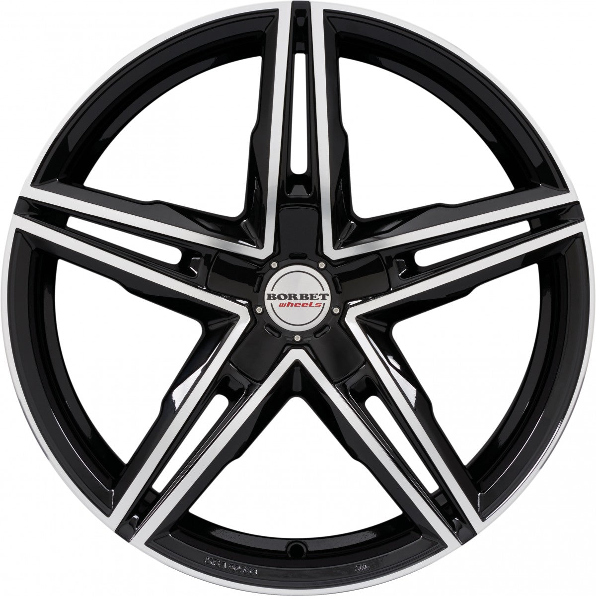 Borbet XRS black polished glossy 8x18 ET45 - LK5/108 ML63.4