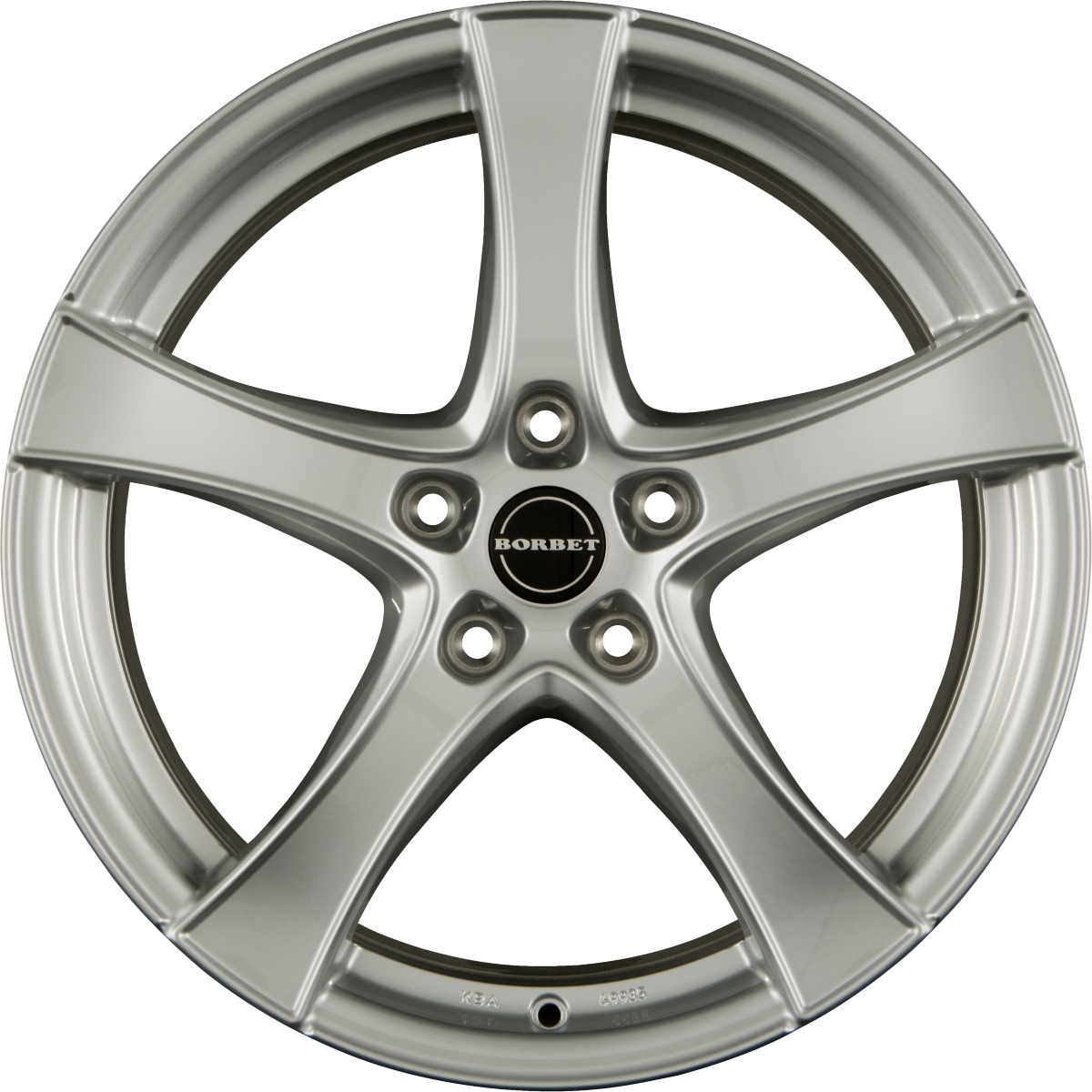 Borbet F2 Brilliant Silver Alufelge 7.5x18 Zoll ET45 LK 5x114.3 ML60.1