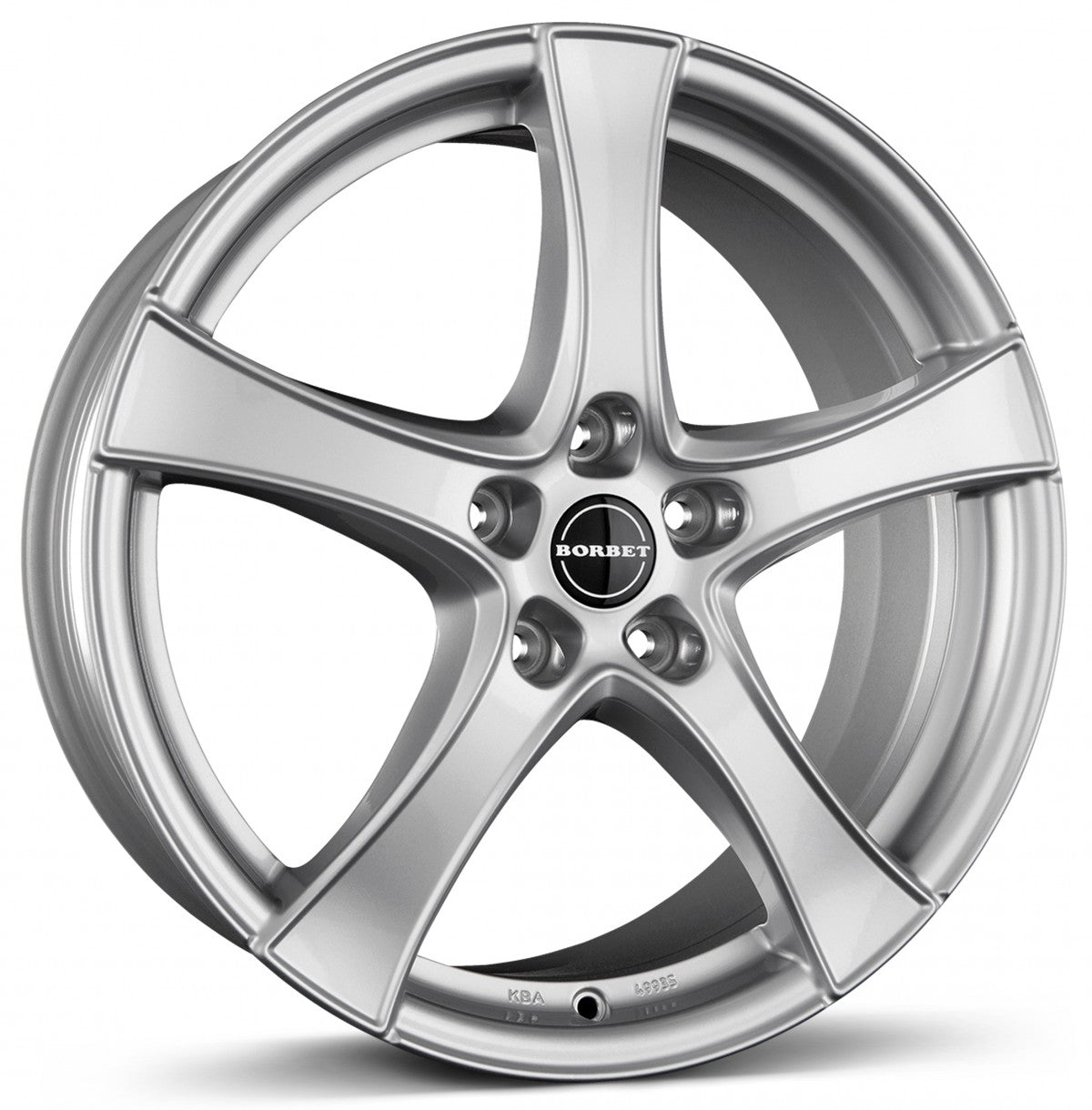 Borbet F2 brilliant silver 7.5x18 ET52.5 - LK5/108 ML63.4