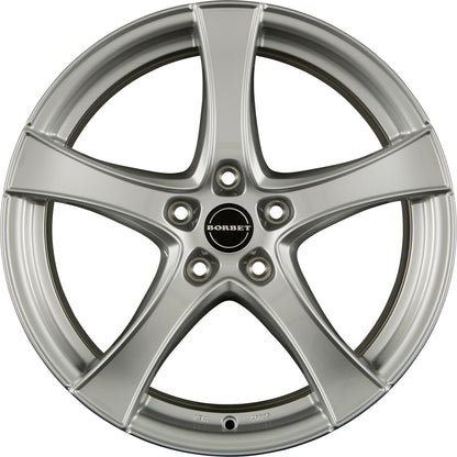 Borbet F2 brilliant silver 7.5x18 ET52.5 - LK5/108 ML63.4