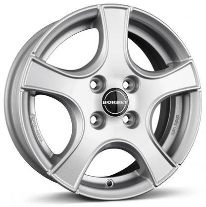Borbet F2 brilliant silver 7.5x18 ET52.5 - LK5/108 ML63.4