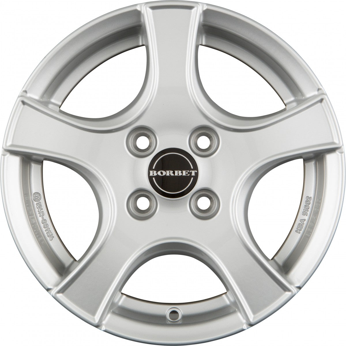 Borbet F2 brilliant silver 7.5x18 ET52.5 - LK5/108 ML63.4