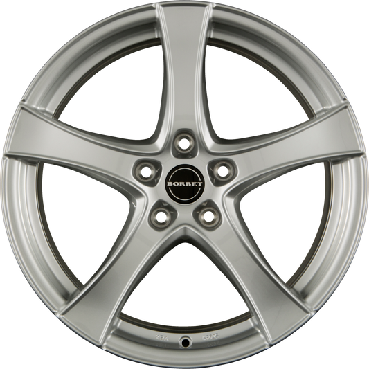 Borbet F2 Brilliant Silver Alufelge 7.5x18 Zoll ET52 LK 5x112 ML66.6