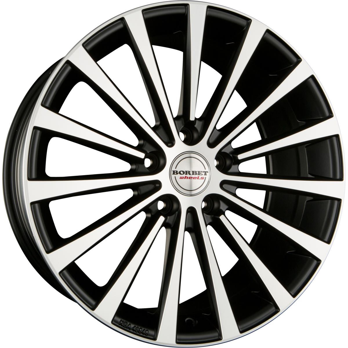 Borbet BLX Black Polished Matt Alufelge 8.5x19 Zoll ET40 LK 5x114.3 ML70.6 – Bild 2