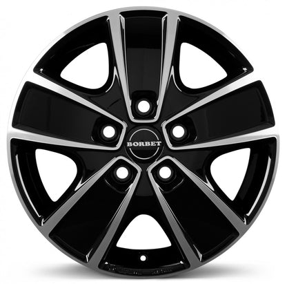 Borbet CWG black polished 6x16 ET68 - LK5/130 ML78.1