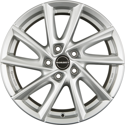 Borbet VT Crystal Silver Alufelge 7.5x17 Zoll ET40 LK 5x112 ML66.6