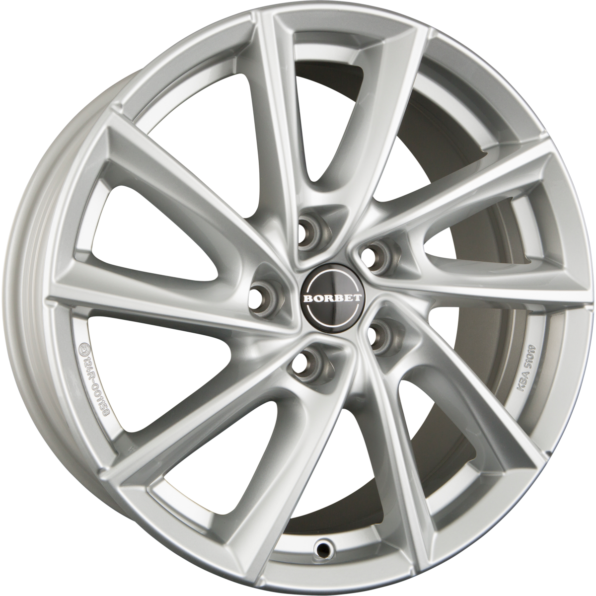 Borbet VT Crystal Silver Alufelge 7.5x17 Zoll ET40 LK 5x112 ML66.6 – Bild 2