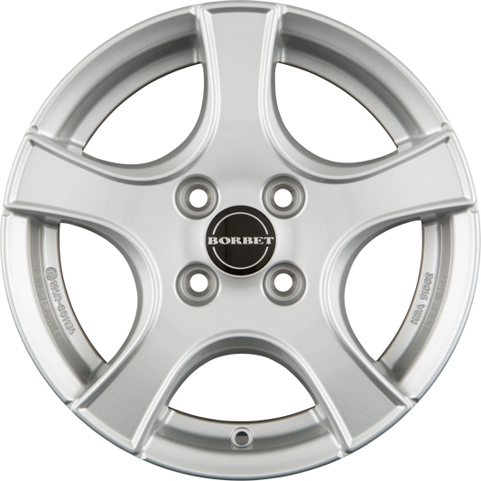 Borbet F2 Brilliant Silver Alufelge 5.5x14 Zoll ET39 LK 4x100 ML56.6