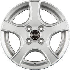 Borbet F2 Brilliant Silver Alufelge 5.5x14 Zoll ET39 LK 4x100 ML56.6