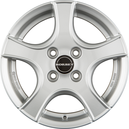 Borbet F2 Brilliant Silver Alufelge 5.5x14 Zoll ET39 LK 4x100 ML56.6