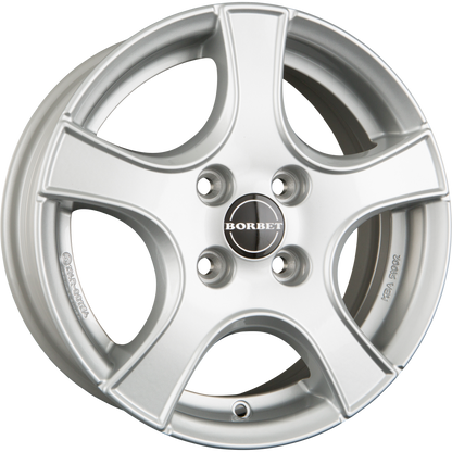 Borbet F2 Brilliant Silver Alufelge 5.5x14 Zoll ET39 LK 4x100 ML56.6 – Bild 2