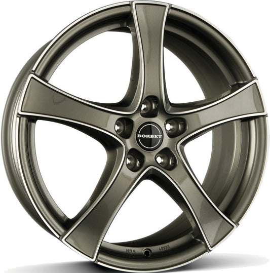Borbet F2 graphite polished 5.5x14 ET39 - LK4/100 ML56.6