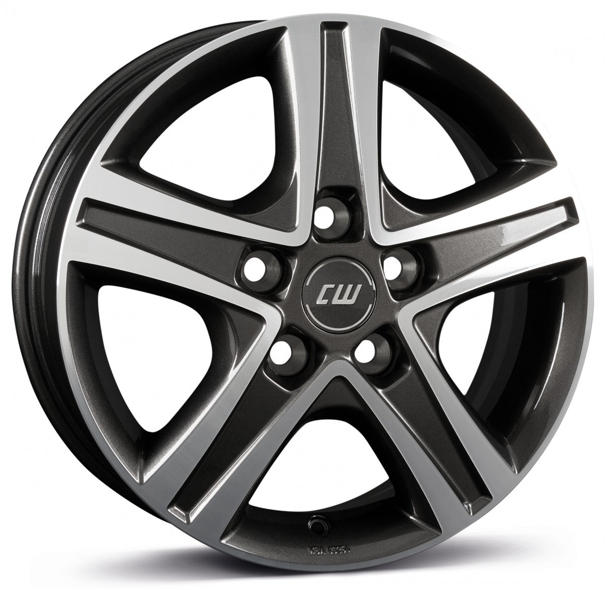 Borbet CWD mistral anthracite glossy polished 7x17 ET46 - LK5/108 ML65.1