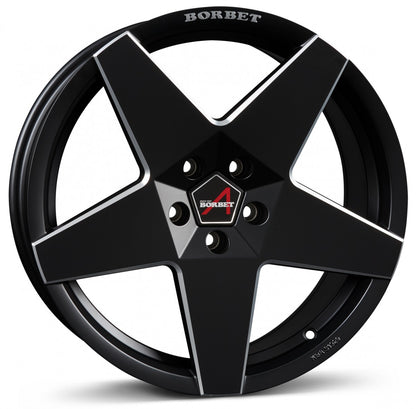 Borbet A black matt 8x18 ET37 - LK5/112 ML66.5