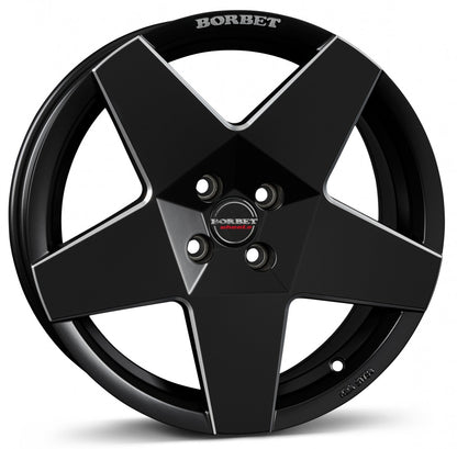 Borbet A black matt 8x18 ET37 - LK5/112 ML66.5