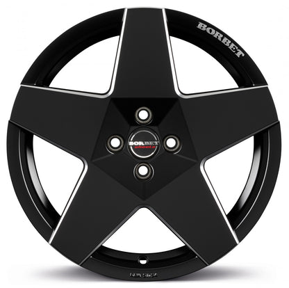 Borbet A black matt 8x18 ET45 - LK5/114.3 ML72.5