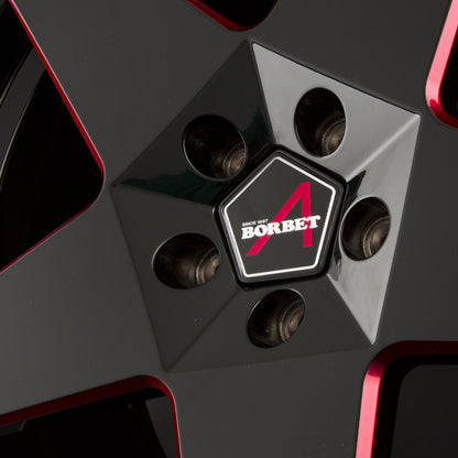 Borbet A Black Red Glossy Alufelge 8.5x19 Zoll ET45 LK 5x112 ML57.1 – Bild 4