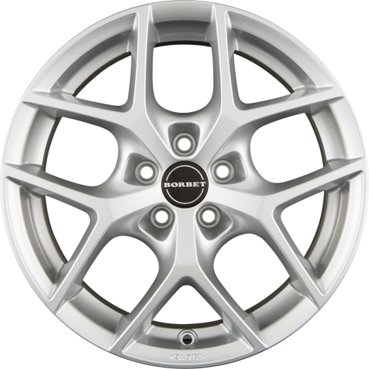 Borbet Y Crystal Silver Alufelge 9x19 Zoll ET24 LK 5x112 ML66.6