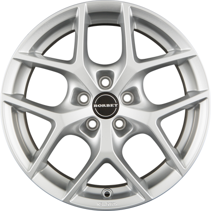 Borbet Y Crystal Silver Alufelge 9x19 Zoll ET24 LK 5x112 ML66.6