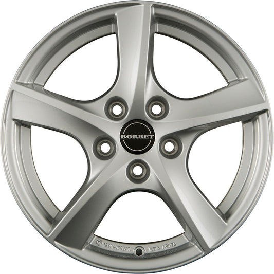 Borbet TL brilliant silver 5-Speiche 5.5x15 ET46 - LK5/112 ML66.6