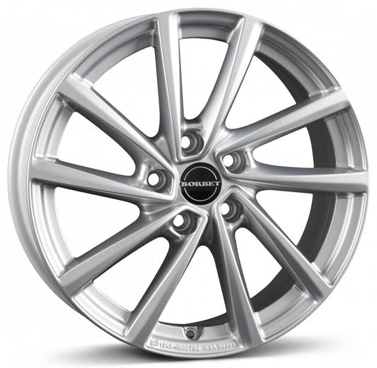 Borbet V crystal silver 7x18 ET38 - LK5/110 ML65.1