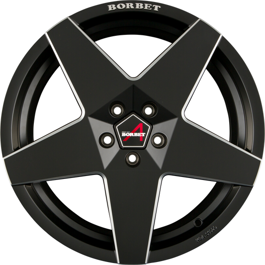 Borbet A Black Matt Alufelge 8x17 Zoll ET45 LK 5x114.3 ML72.5