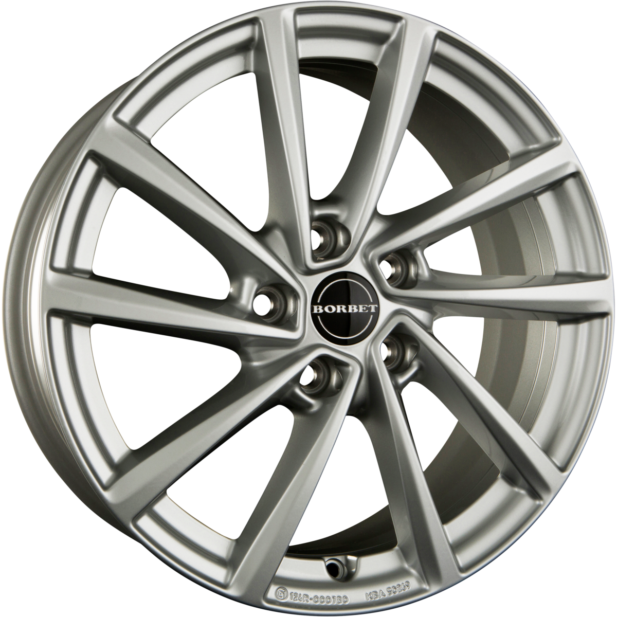 Borbet V Crystal Silver Alufelge 7x18 Zoll ET50 LK 5x114.3 ML67.1 – Bild 2
