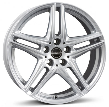 Borbet XR brilliant silver 8x18 ET30 - LK5/112 ML66.6