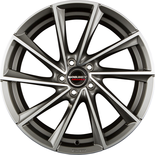 Borbet VTX Graphite Polished Alufelge 9.5x19 Zoll ET40 LK 5x112 ML66.6