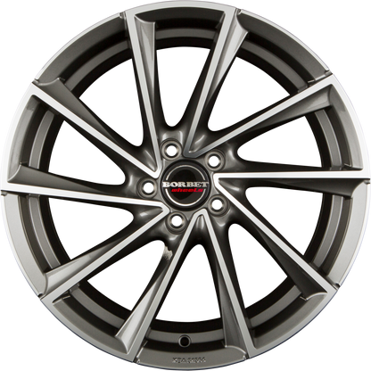 Borbet VTX Graphite Polished Alufelge 9.5x19 Zoll ET40 LK 5x112 ML66.6