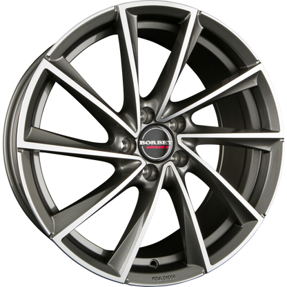 Borbet VTX Graphite Polished Alufelge 9.5x19 Zoll ET40 LK 5x112 ML66.6 – Bild 2