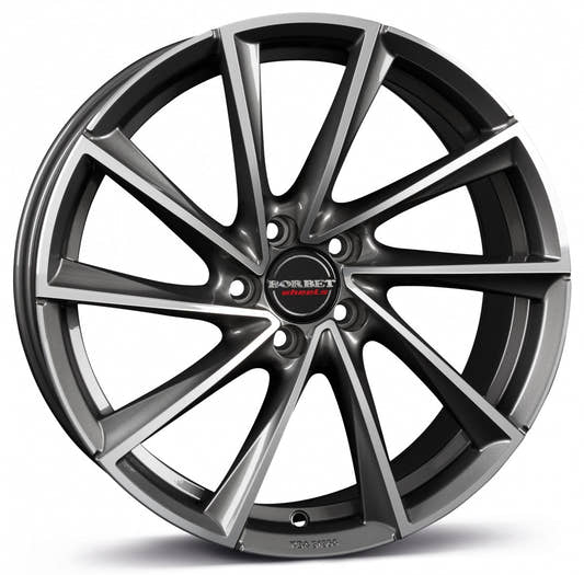 Borbet VTX graphite polished 9.5x19 ET51 - LK5/112 ML66.5